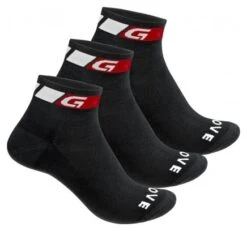 GripGrab Classic Low Cut Socken (3er Pack) Schwarz