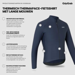 GripGrab ThermaPace Thermo Langarmtrikot - Navy Blue -Gripgrab 1736fe3aa8cc69efadbbb6d944e7955f0578e98c 1558336