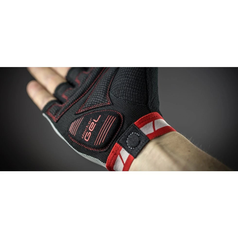 GripGrab WorldCup Gepolsterter Kurzfinger Handschuhe - Red/White 4 GripGrab WorldCup Gepolsterter Kurzfinger Handschuhe - Red/White – Bild 2