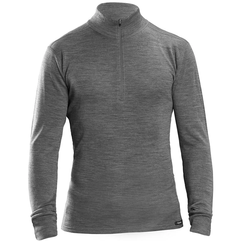 GripGrab Merino 1/2 Zip Langärmeliges Unterhemd - Grey 3 GripGrab Merino 1/2 Zip Langärmeliges Unterhemd - Grey