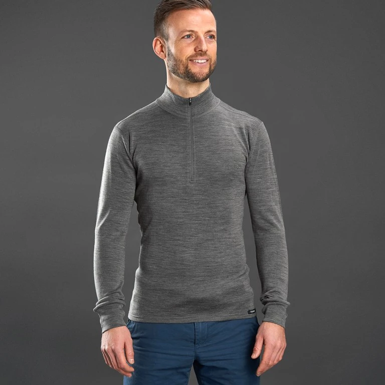 GripGrab Merino 1/2 Zip Langärmeliges Unterhemd - Grey 7 GripGrab Merino 1/2 Zip Langärmeliges Unterhemd - Grey – Bild 5