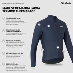 GripGrab ThermaPace Thermo Langarmtrikot - Navy Blue -Gripgrab 3f9f7520aaa9cd17b553f746b02f7f55145f4742 1558333