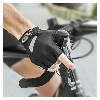 GripGrab SuperGel Padded Short Finger Glove Black 5 GripGrab SuperGel Padded Short Finger Glove Black – Bild 3