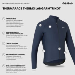 GripGrab ThermaPace Thermo Langarmtrikot - Navy Blue -Gripgrab c9a8ad2d41c1bbc61e741bd705291b25cb78a8d1 1558332