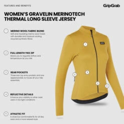 GripGrab Damen Gravelin Merinotech Thermo Langarmtrikot - Mustard Yellow 31 GripGrab Damen Gravelin Merinotech Thermo Langarmtrikot - Mustard Yellow -Gripgrab d0f2b7ed88bfd4d9a32f9f5f231d784e3c0e5843 1558036