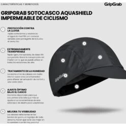 GripGrab AquaShield Wasserdichte Fahrrad Mütze - Schwarz -Gripgrab gripgrab aquashield waterproof cycling cap black 4 1273818