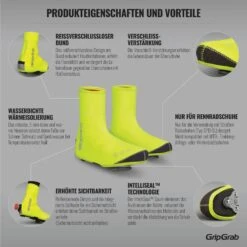 GripGrab Arctic Wasserdichter Deep Winter Hi-Vis Überschuhe - Yellow Hi-Vis -Gripgrab gripgrab arctic waterproof deep winter hi vis shoe cover yellow hi vis 4 1094073