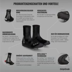 GripGrab Arctic Wasserdichter Deep Winter Überschuhe - Schwarz -Gripgrab gripgrab arctic waterproof deep winter shoe cover black 2 1094058