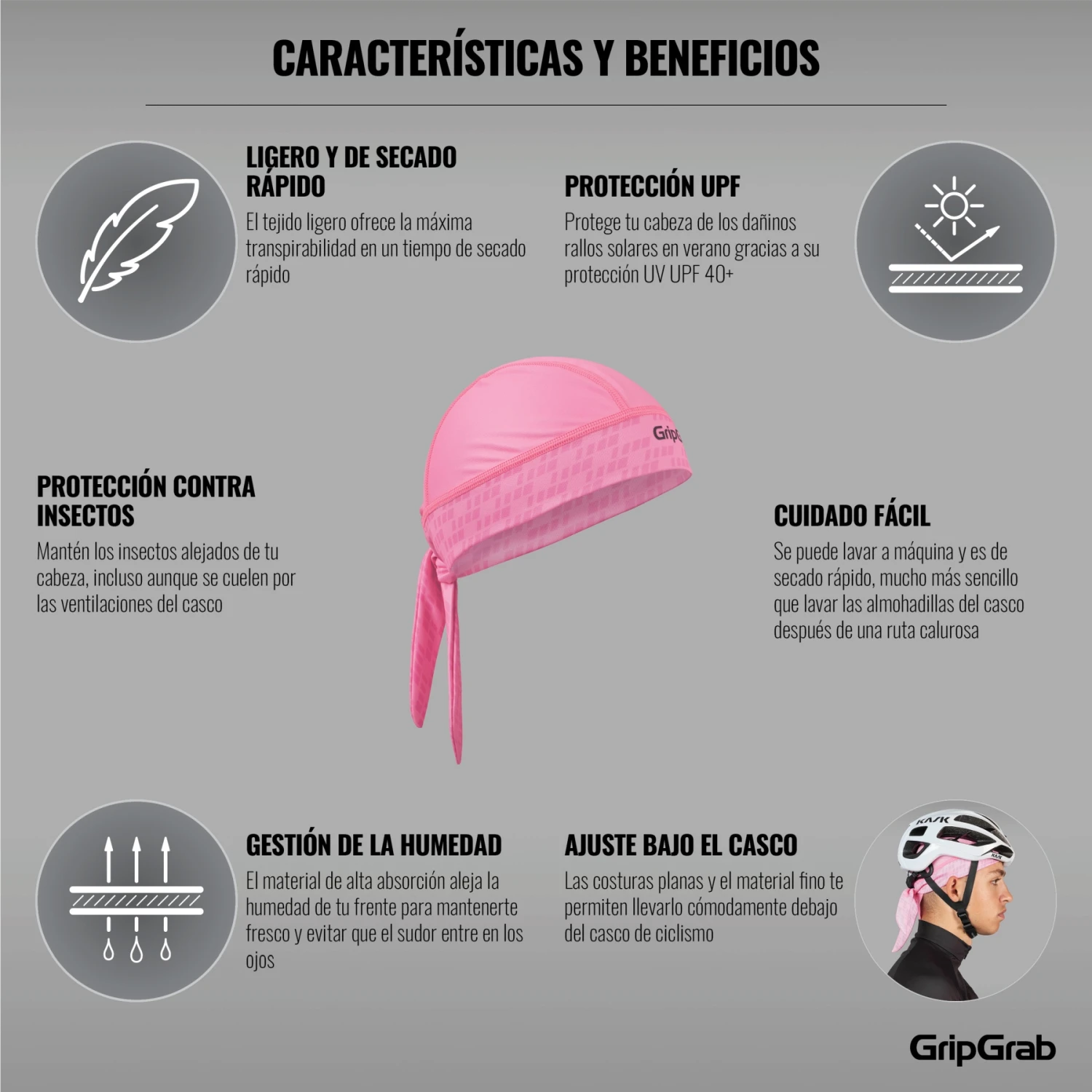 GripGrab Bandana - Pink 11 GripGrab Bandana - Pink – Bild 9