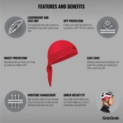 GripGrab Bandana - Red -Gripgrab gripgrab bandana red 12 1189061