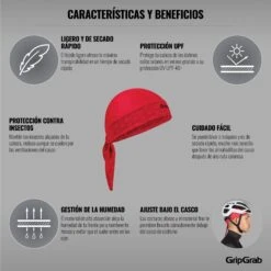 GripGrab Bandana - Red -Gripgrab gripgrab bandana red 14 1189063