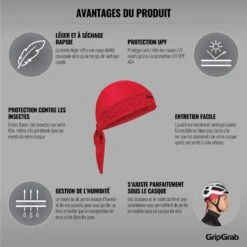 GripGrab Bandana - Red -Gripgrab gripgrab bandana red 15 1189065