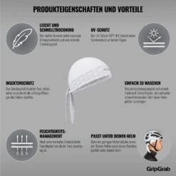GripGrab Bandana - White -Gripgrab gripgrab bandana white 12 1189032
