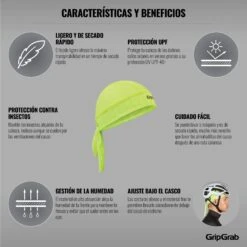 GripGrab Bandana - Yellow Hi-Vis -Gripgrab gripgrab bandana yellow hi vis 5 1189137