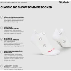 GripGrab Classic No Show Sommer Socken 3er Pack - Weiß -Gripgrab gripgrab classic no show socks 3pack white 10 1372123