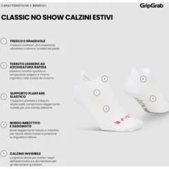 GripGrab Classic No Show Sommer Socken 3er Pack - Weiß -Gripgrab gripgrab classic no show socks 3pack white 3 1372136
