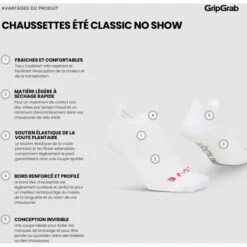 GripGrab Classic No Show Sommer Socken 3er Pack - Weiß -Gripgrab gripgrab classic no show socks 3pack white 5 1372139