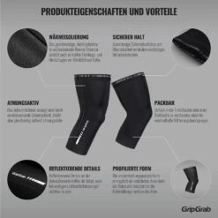 GripGrab Classic Thermal Knielinge - Black -Gripgrab gripgrab classic thermal knee warmers black 4 1094600
