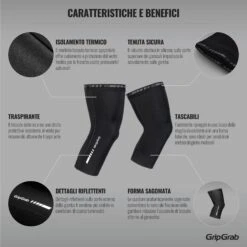 GripGrab Classic Thermal Knielinge - Black -Gripgrab gripgrab classic thermal knee warmers black 6 1094602