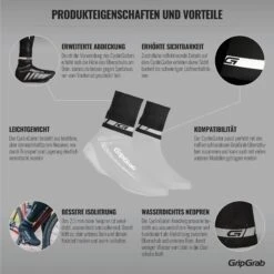 GripGrab Arctic X Wasserdichter Deep Winter MTB Überschuh - Black -Gripgrab gripgrab cyclingaiter rainy weather ankle cuff black 2 1093923 1