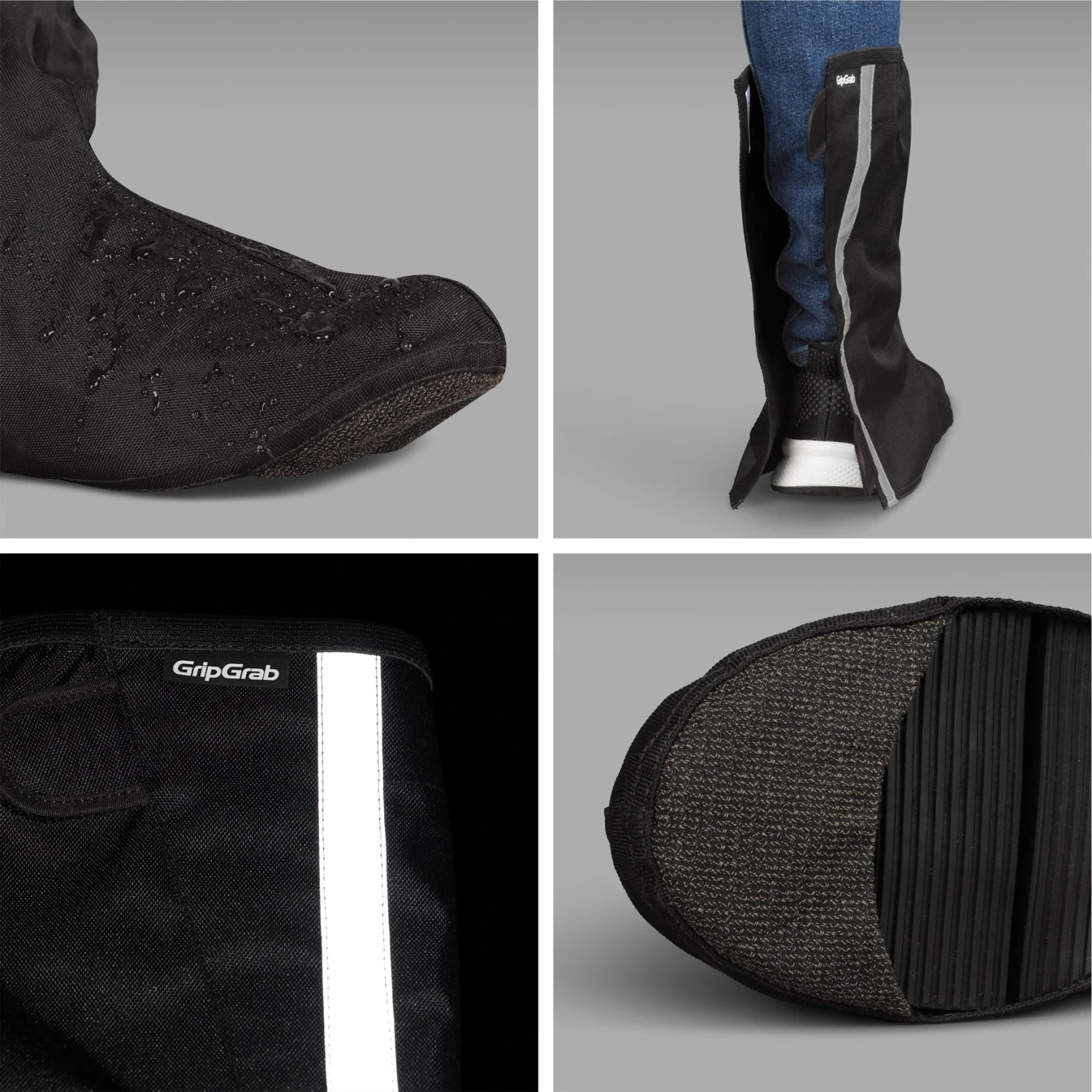 GripGrab DryFoot 2 Regenschutz Überschuhe Alltagsschuhe - Schwarz 4 GripGrab DryFoot 2 Regenschutz Überschuhe Alltagsschuhe - Schwarz – Bild 2
