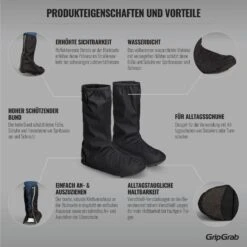 GripGrab DryFoot 2 Regenschutz Überschuhe Alltagsschuhe - Schwarz 21 GripGrab DryFoot 2 Regenschutz Überschuhe Alltagsschuhe - Schwarz -Gripgrab gripgrab dryfoot waterproof everyday shoe covers 2 black 4 1094279