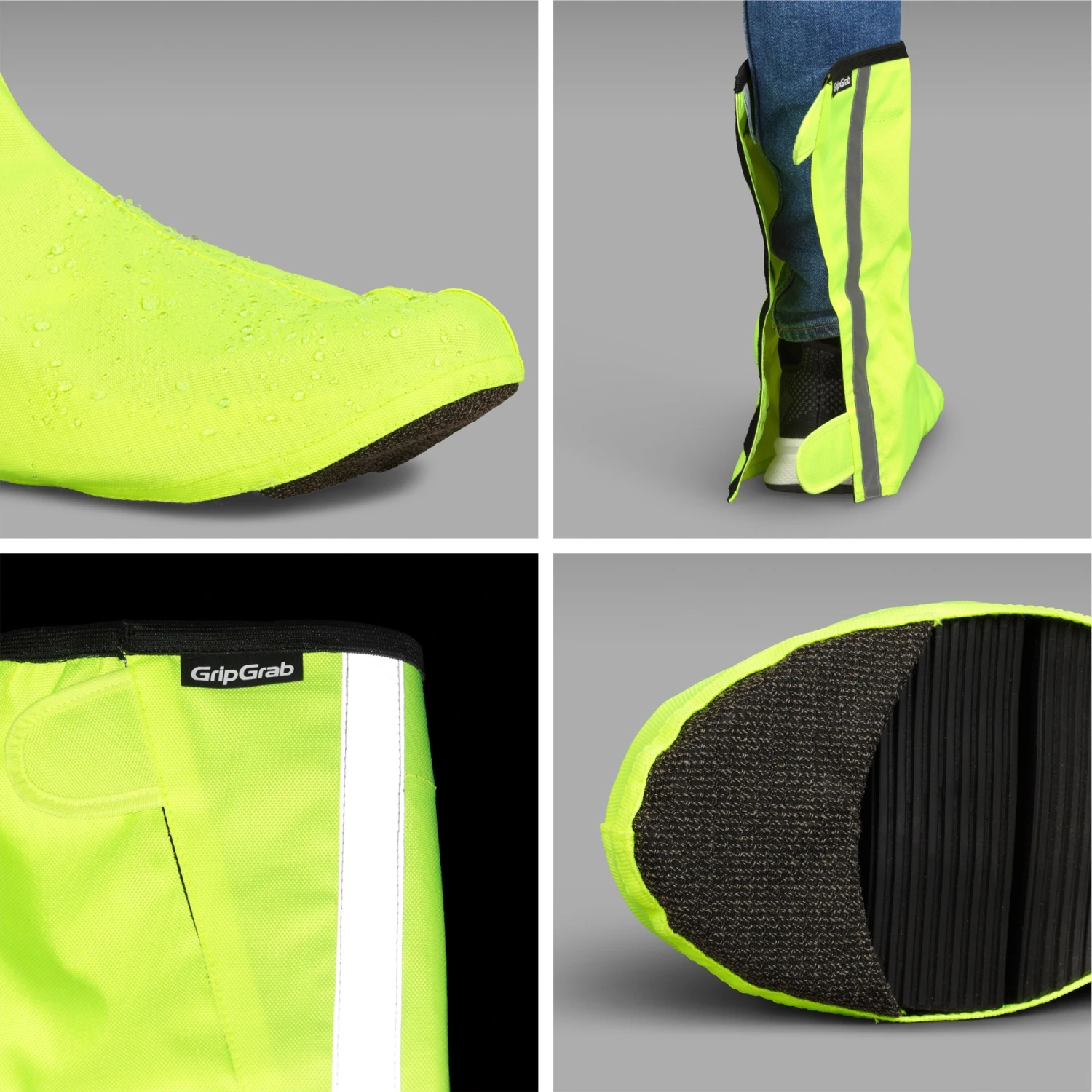 GripGrab DryFoot 2 Regenschutz Überschuhe Alltagsschuhe - Yellow Hi-Vis 4 GripGrab DryFoot 2 Regenschutz Überschuhe Alltagsschuhe - Yellow Hi-Vis – Bild 2