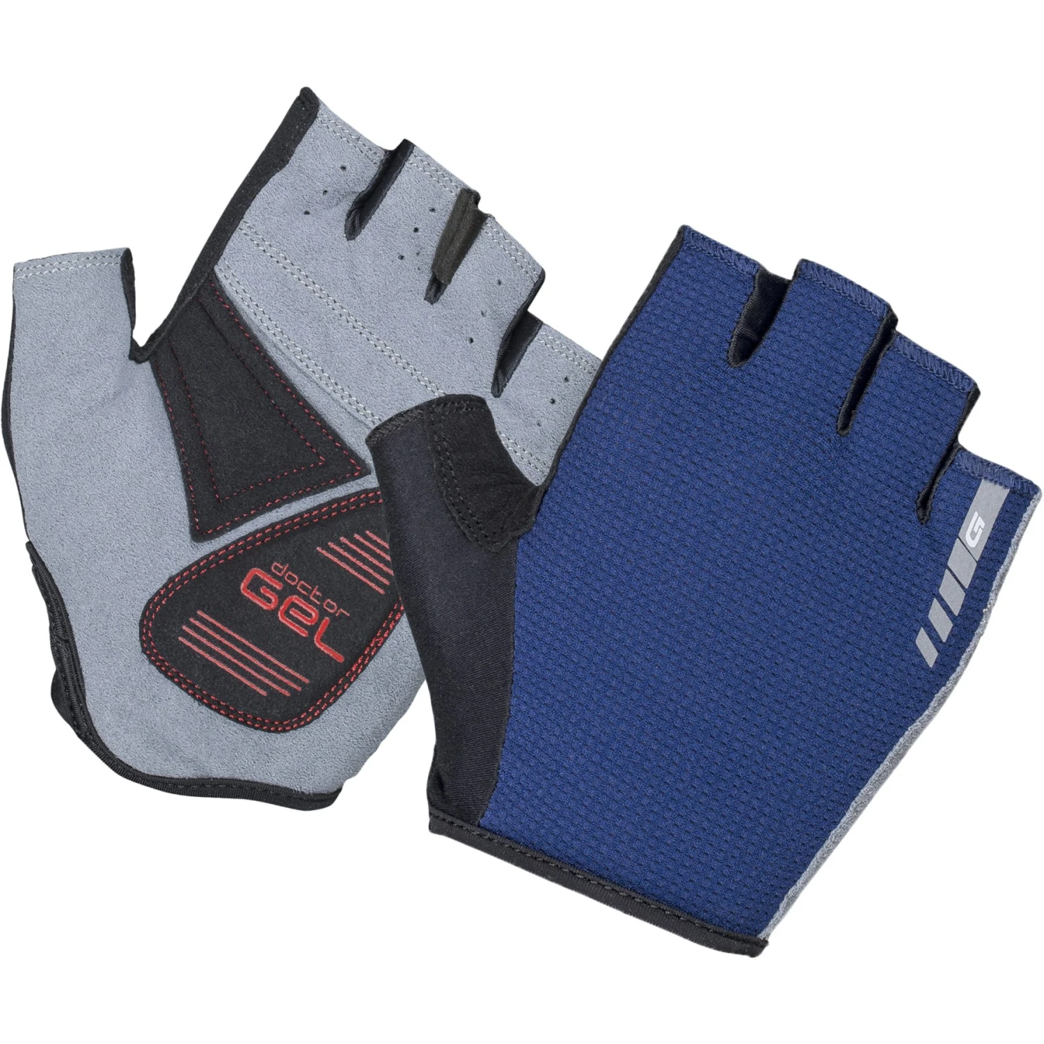GripGrab EasyRider Gepolsterte Kurzfinger Handschuhe - Navy Blue 3 GripGrab EasyRider Gepolsterte Kurzfinger Handschuhe - Navy Blue