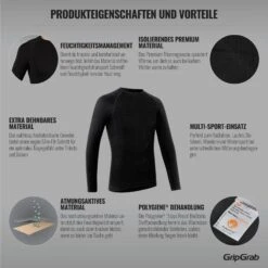 GripGrab Expert Nahtloses Thermo LS Funktionsunterhemd 2 - Black -Gripgrab gripgrab expert seamless long sleeve thermal base layer 2 black 4 1095070