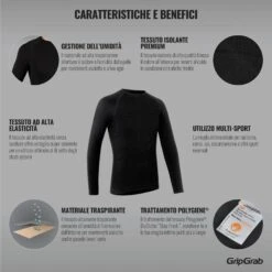 GripGrab Expert Nahtloses Thermo LS Funktionsunterhemd 2 - Black -Gripgrab gripgrab expert seamless long sleeve thermal base layer 2 black 6 1095072