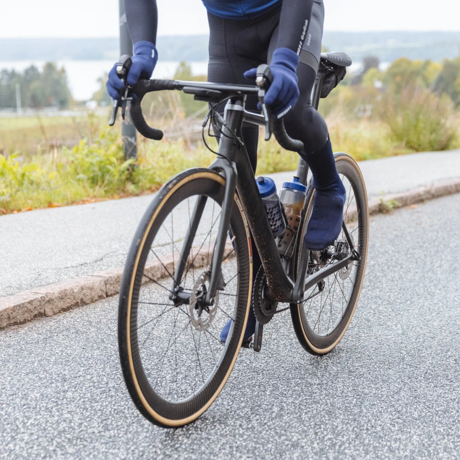 GripGrab Flandrien Wasserdichte Gestrickte Rennrad Überschuhe - Navy Blue 14 GripGrab Flandrien Wasserdichte Gestrickte Rennrad Überschuhe - Navy Blue – Bild 12