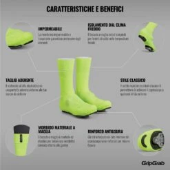 GripGrab Flandrien Wasserdichte Gestrickte Rennrad Überschuhe - Yellow Hi-Vis -Gripgrab gripgrab flandrien waterproof knitted road shoe covers yellow hi vis 6 1094243