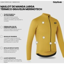 GripGrab Gravelin Merinotech Thermo Langarmtrikot - Mustard Yellow 28 GripGrab Gravelin Merinotech Thermo Langarmtrikot - Mustard Yellow -Gripgrab gripgrab gravelin merinotech thermal long sleeve jersey mustard yellow 7 1558200