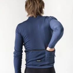 GripGrab Gravelin Merinotech Thermo Langarmtrikot - Navy Blue -Gripgrab gripgrab gravelin merinotech thermal long sleeve jersey navy blue 12 1558238