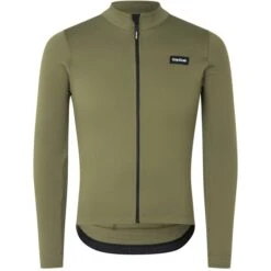GripGrab Gravelin Merinotech Thermo Langarmtrikot - Olive Green -Gripgrab gripgrab gravelin merinotech thermal long sleeve jersey olive green 13 1558255