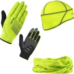 GripGrab Hi-Vis Cycling Essentials Geschenkset - Yellow Hi-Vis