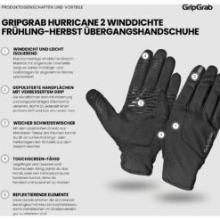 GripGrab Hurricane 2 Winddichte Frühling-Herbst Übergangshandschuhe - Schwarz 31 GripGrab Hurricane 2 Winddichte Frühling-Herbst Übergangshandschuhe - Schwarz -Gripgrab gripgrab hurricane 2 windproof spring autumn gloves black 15 1274299