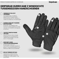 GripGrab Hurricane 2 Winddichte Frühling-Herbst Übergangshandschuhe - Schwarz 29 GripGrab Hurricane 2 Winddichte Frühling-Herbst Übergangshandschuhe - Schwarz -Gripgrab gripgrab hurricane 2 windproof spring autumn gloves black 19 1274297