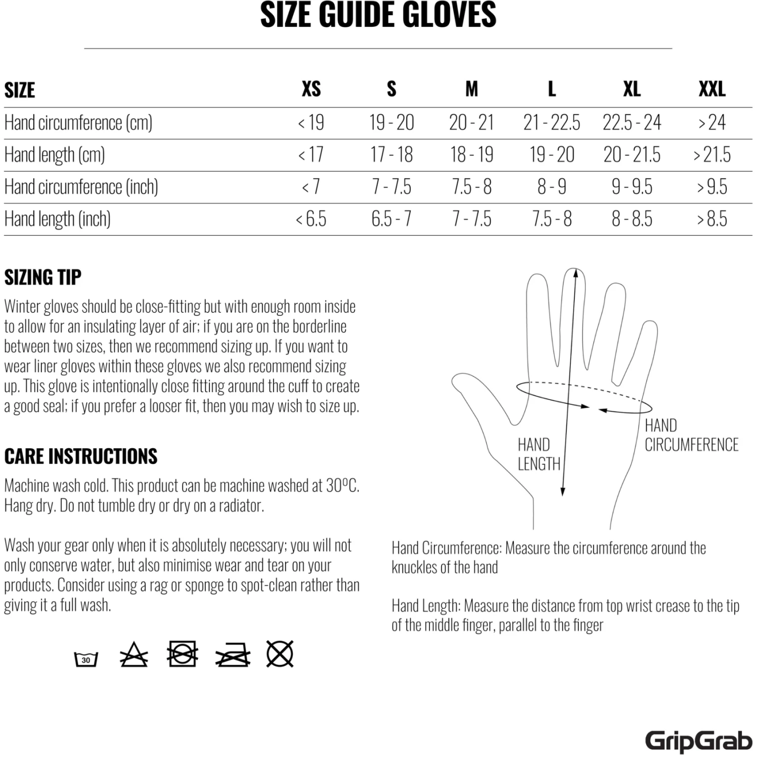 GripGrab Hurricane 2 Winddichte Frühling-Herbst Übergangshandschuhe - Schwarz 19 GripGrab Hurricane 2 Winddichte Frühling-Herbst Übergangshandschuhe - Schwarz – Bild 17