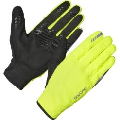 GripGrab Hurricane 2 Winddichte Frühling-Herbst Übergangshandschuhe - Yellow Hi-vis