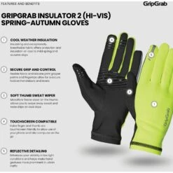 GripGrab Insulator 2 Frühling-Herbst Übergangshandschuhe - Yellow Hi-vis -Gripgrab gripgrab insulator 2 hi vis midseason gloves yellow hi vis 15 1274710
