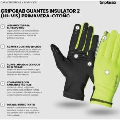 GripGrab Insulator 2 Frühling-Herbst Übergangshandschuhe - Yellow Hi-vis -Gripgrab gripgrab insulator 2 hi vis midseason gloves yellow hi vis 17 1274712