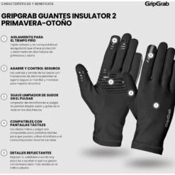 GripGrab Insulator 2 Frühling-Herbst Übergangshandschuhe - Schwarz -Gripgrab gripgrab insulator 2 spring autumn gloves black 13 1275007