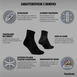 GripGrab Lightweight Airflow Short Socken - Schwarz -Gripgrab gripgrab lightweight airflow short socks black11 1183458