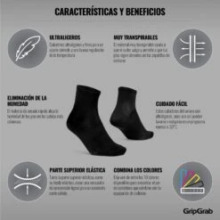 GripGrab Lightweight Airflow Short Socken - Schwarz -Gripgrab gripgrab lightweight airflow short socks black3 1183455