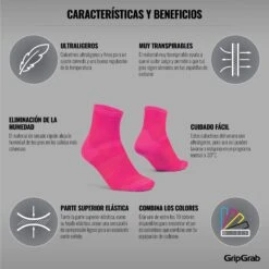 GripGrab Lightweight Airflow Short Socken - Pink Hi-Vis -Gripgrab gripgrab lightweight airflow short socks pink hi vis 5 1183740