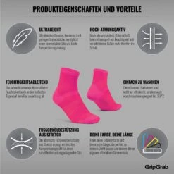 GripGrab Lightweight Airflow Short Socken - Pink Hi-Vis -Gripgrab gripgrab lightweight airflow short socks pink hi vis 6 1183741