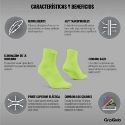 GripGrab Lightweight Airflow Short Socken - Yellow Hi-Vis -Gripgrab gripgrab lightweight airflow short socks yellow hi vis 3 1183671