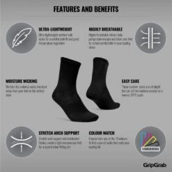 GripGrab Lightweight Airflow Socken - Schwarz -Gripgrab gripgrab lightweight airflow socks black 1 1184595
