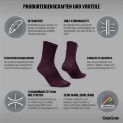 GripGrab Lightweight Airflow Socken - Dark Red -Gripgrab gripgrab lightweight airflow socks dark red 13 1184910